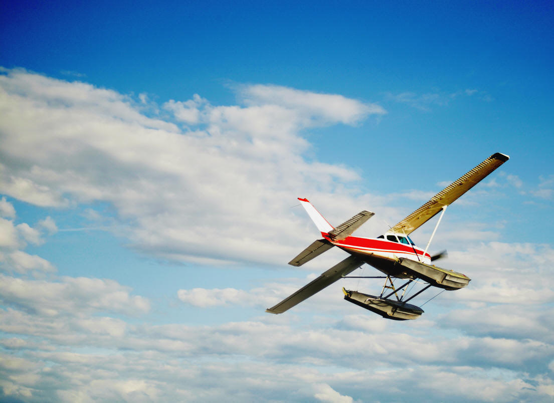 Seaplane in flight